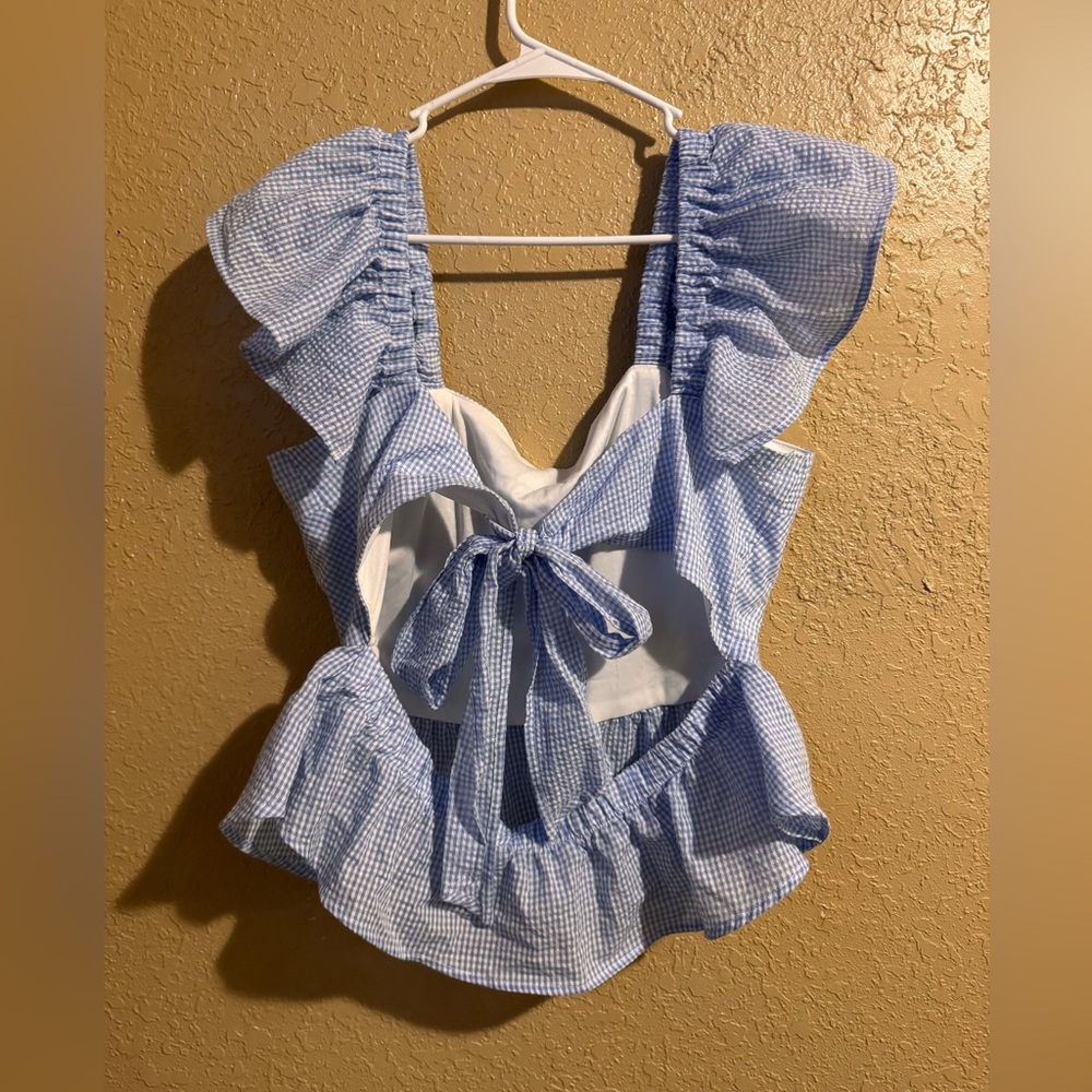 Twine & String Gingham Blouse - image 2